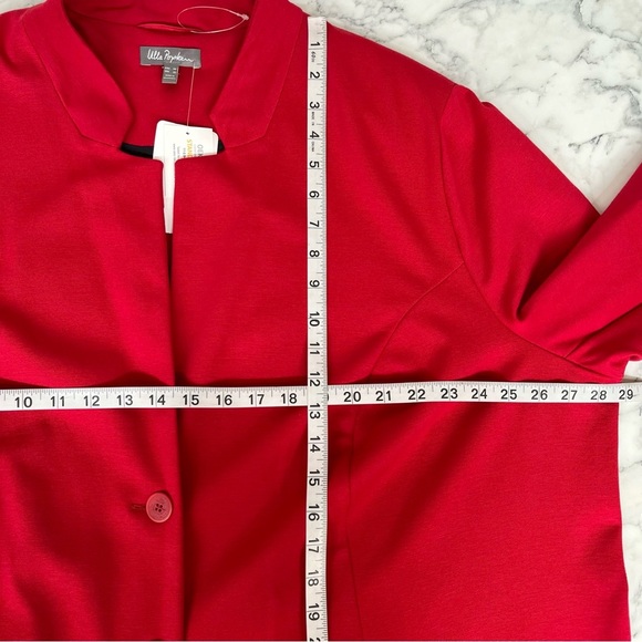 Ulla Popken red stretch blazer two button plus size 26 - Picture 4 of 8